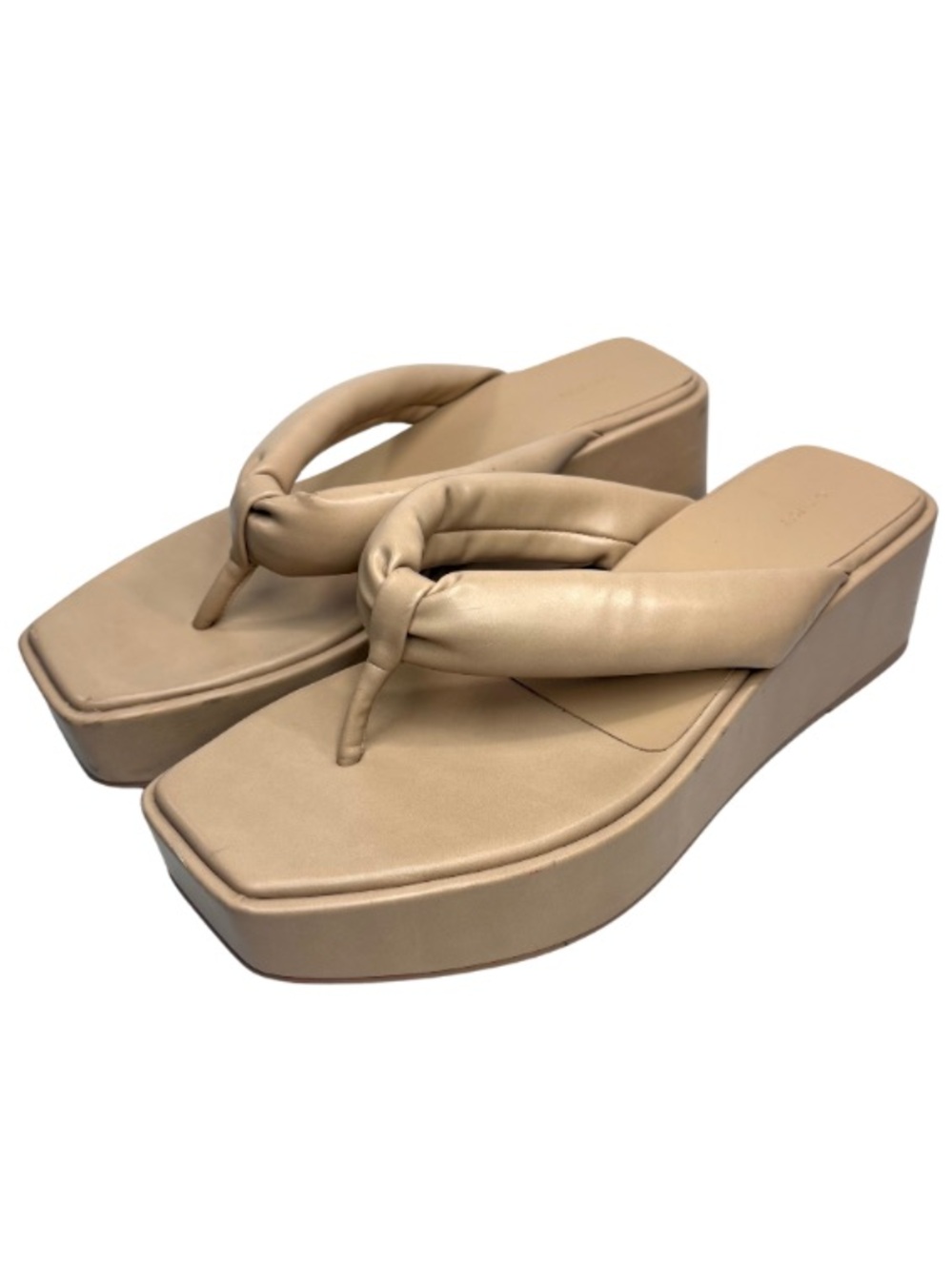 Oak + Fort Cream Toe Post Sandals | 8